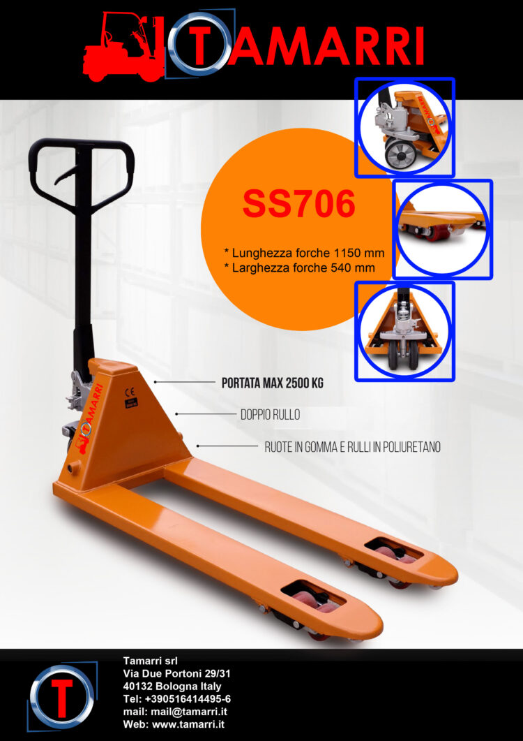 Transpallet manuale SS706 fino a 2500 kg - immagine 3